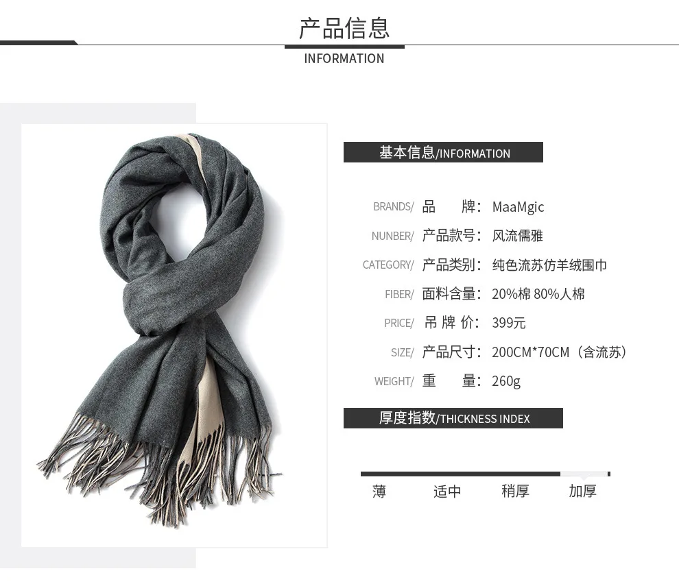 Европейский стиль, чистый цвет, двусторонний женский шарф, шали, Осень-зима, теплый кашемировый платок, длинный шарф из хлопка, шаль, 200*70 см