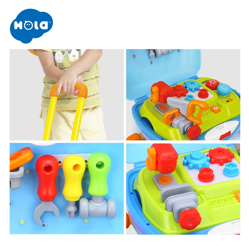 HOLA TOYS 3106 детские игрушки, инженерная переноска с колесиками, детский инструмент для ролевой игры, набор игрушек для детей, подарки