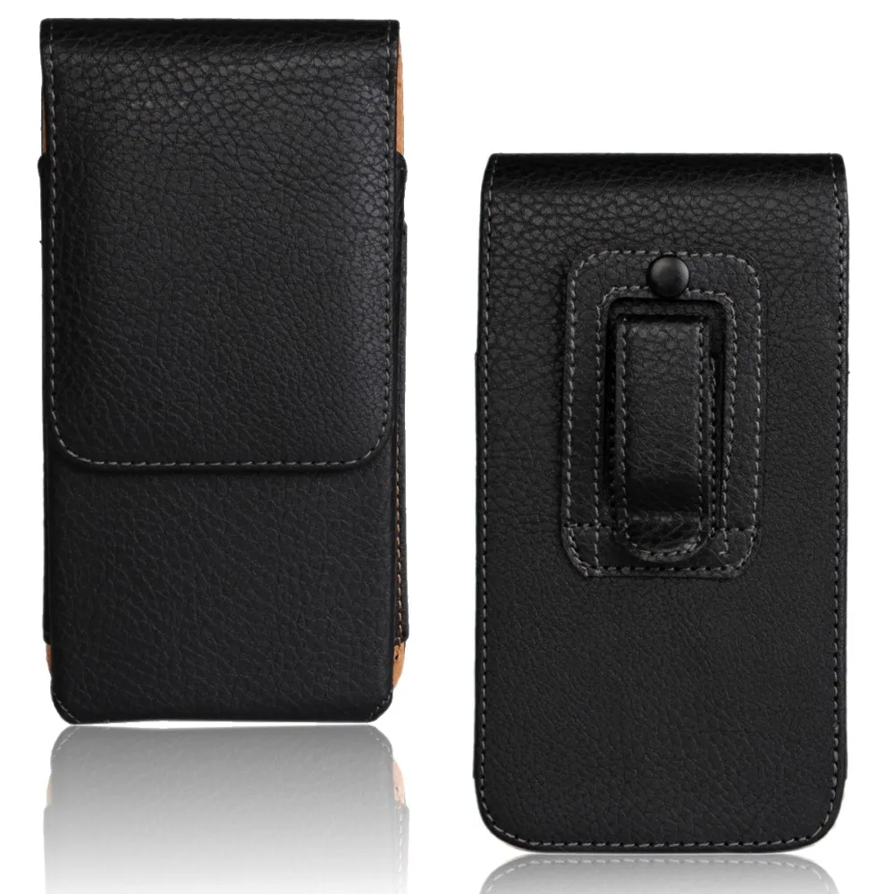 Универсальный 6,5-4,0 дюймов чехол для телефона для iphone для samsung Xiaomi huawei Магнитная поясная сумка кожаный Чехол Зажим для ремня Кобура - Цвет: Litchi Vertical bag