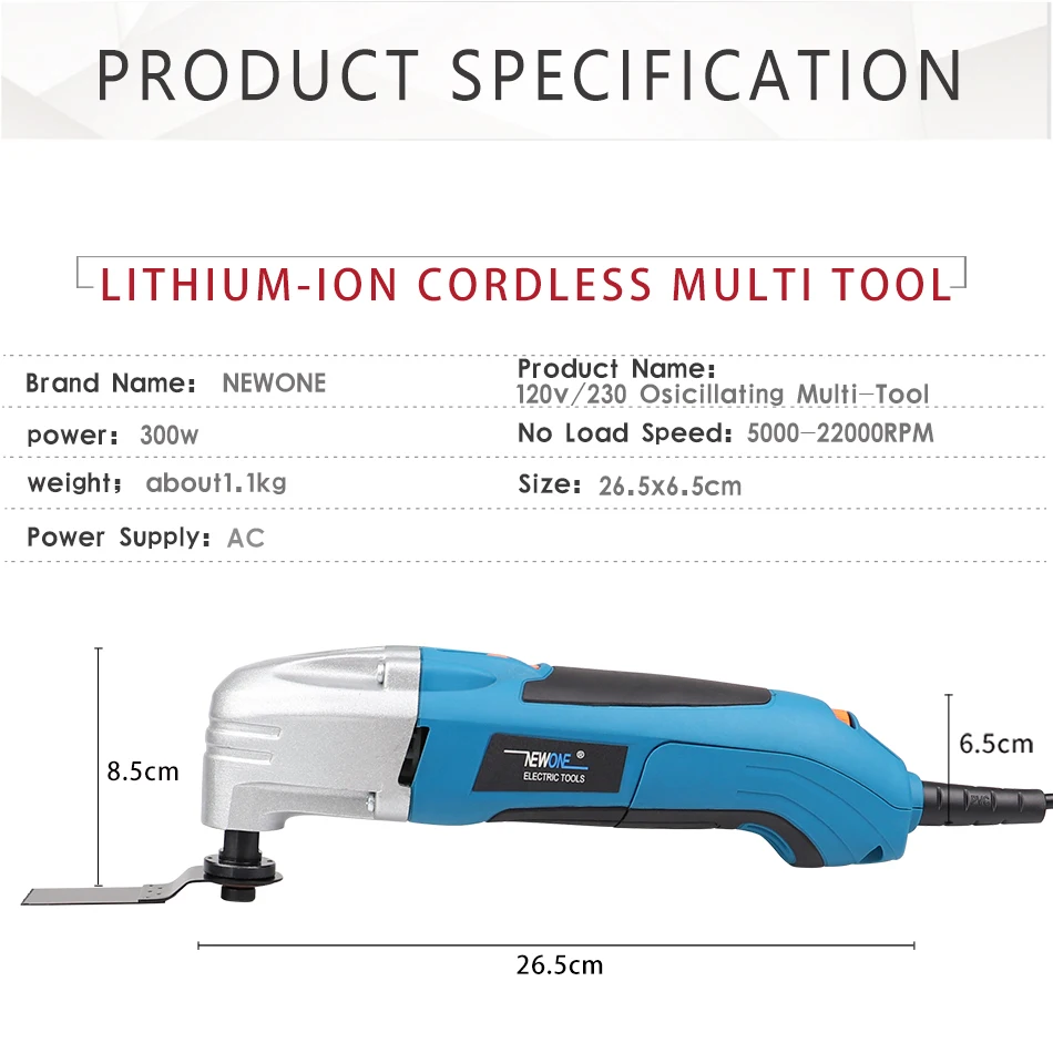 Oscillating Multi-Tools 300W/350W/500W Quick Release Multifunctional Tools Renovator Electric Home Decor Trimmer Power Tools