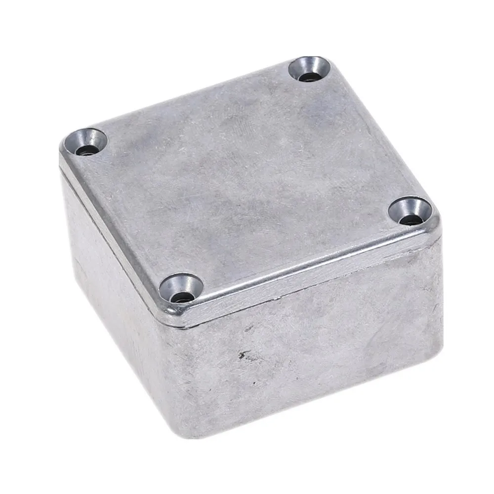 Серебряный алюминиевый корпус Электронный Diecast Stompbox коробка проекта 1590LB 50,5*50,5*31 мм