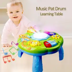 Обучающий столик для развивающих занятий Детские игрушки Обучающие, музыкальные настольные игрушки с фортепиано барабан светящиеся