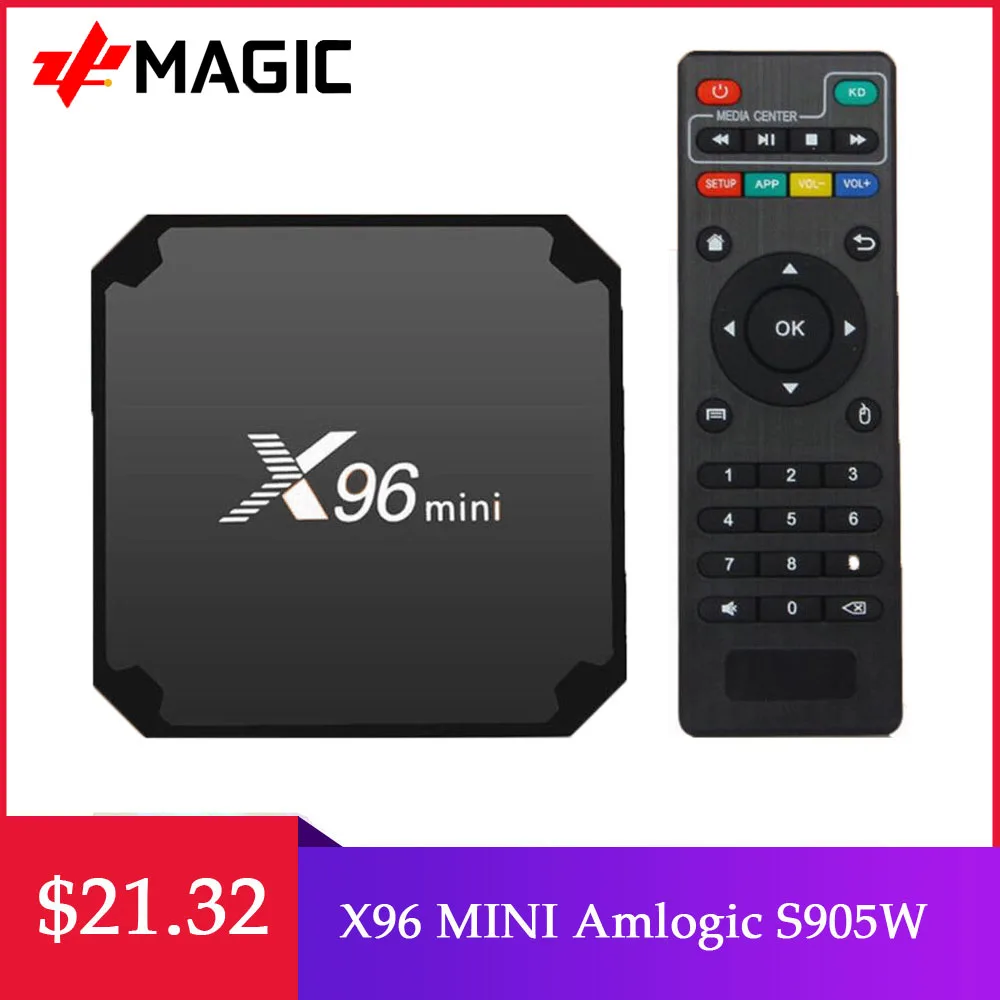 X96 Мини Android ТВ BOX Amlogic S905W 4 ядра 2 ГГц Wi-Fi 7 1 ГБ 8 умный ящик медиа плеер Гб
