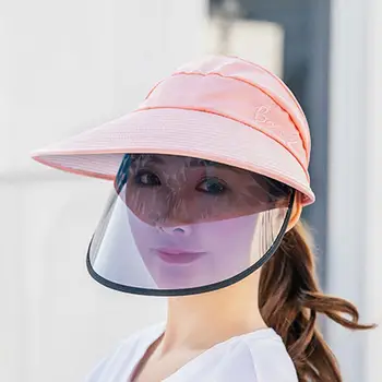

Camping Face Mask Protective Hat Fisherman Hat Fashion Men Anti-Fog Antiviru Female PTU Transparent Anti Saliva Eye Protection