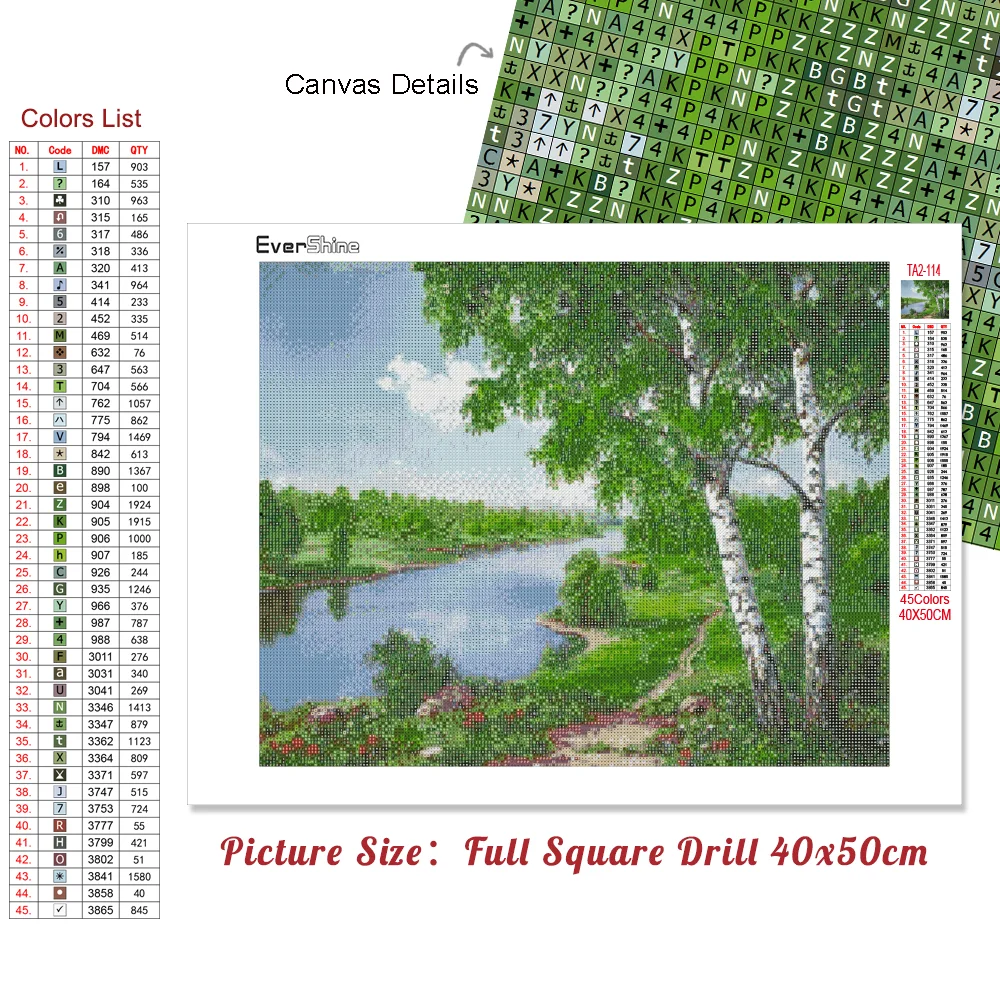 Diamond Painting Evershine Diamond Embroidery Landscape Cross Stitch Mosaic Tree 5D DIY Full Square Diamond Painting Kit