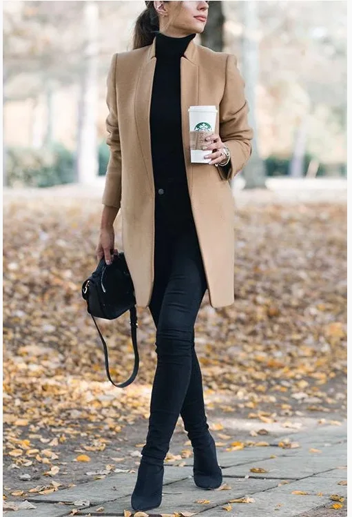 Зимние пальто и куртки женские длинные топы размера плюс шерстяное пальто теплое корейское элегантное винтажное пальто женская накидка куртка