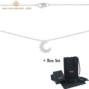 

2020 Fashion Moroccan Jewelry New Moon Necklace Exquisite Moon Decoration White Gold Necklace Women's Luxury Jewelry Gifts