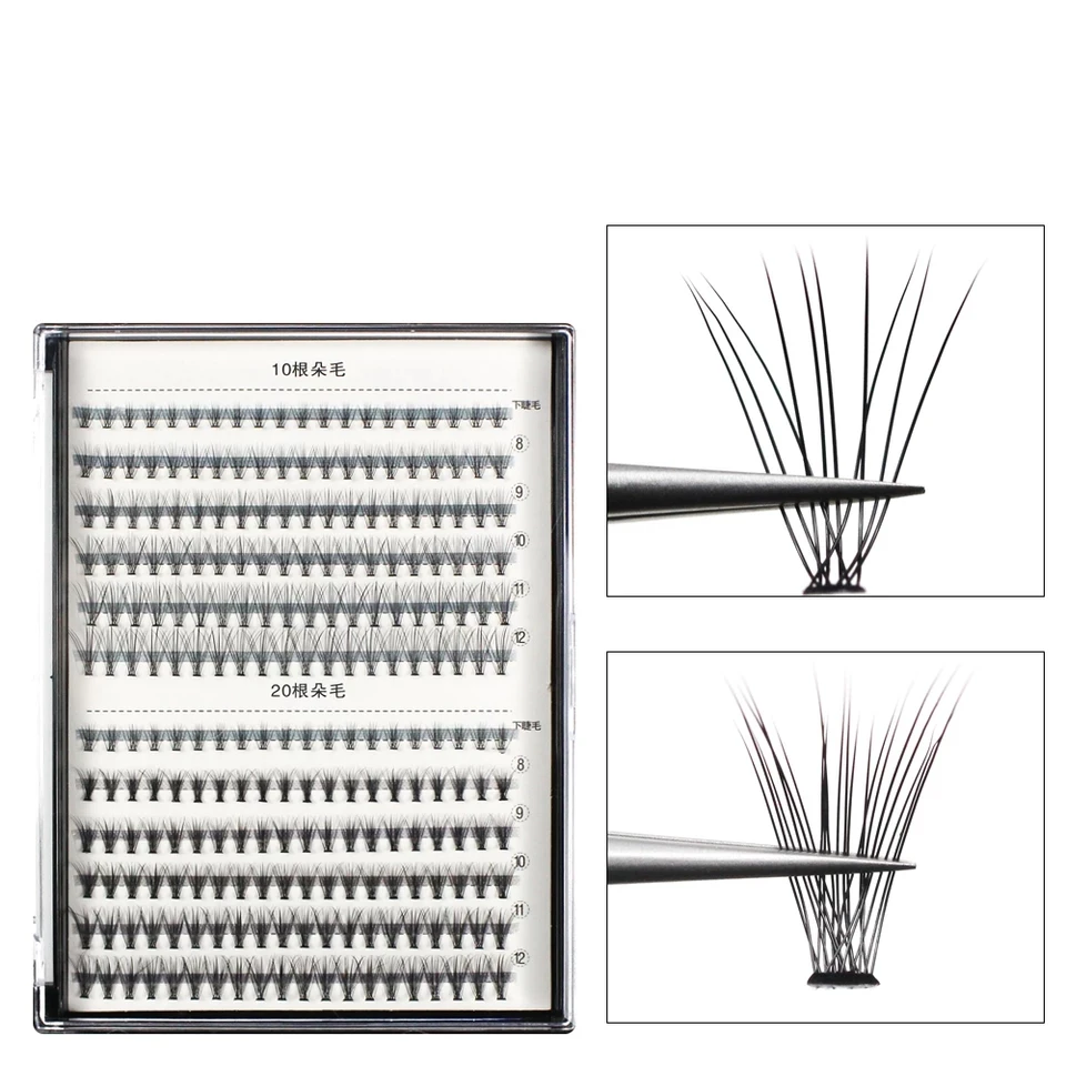 10P/20P Premade Fans Extension Ciglia Volume Fans Lashes 0.07/0.1 Mix Ciglia Russian Make Up Lashes Wholsale Price