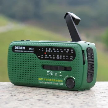 

Stereo Home Hand Crank With LED Light USB Emergency Lightweight Portable FM MW SW Vintage Solar Radio