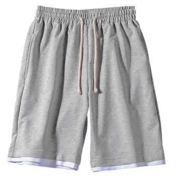 

Hiphop Loose Shorts Men's Summer Cotton Shorts Men Bermuda Masculina Men Clothes 2019 Elastic Waist Knee Length Solid CC50DK31