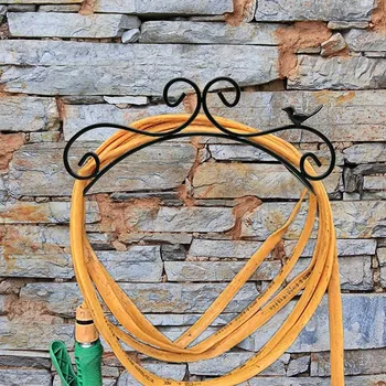 

Hanging Garden Hose Holder Iron Antique Style Bird Brackets Garden Braces Decorative Wall Mount Hanger Rack Storage