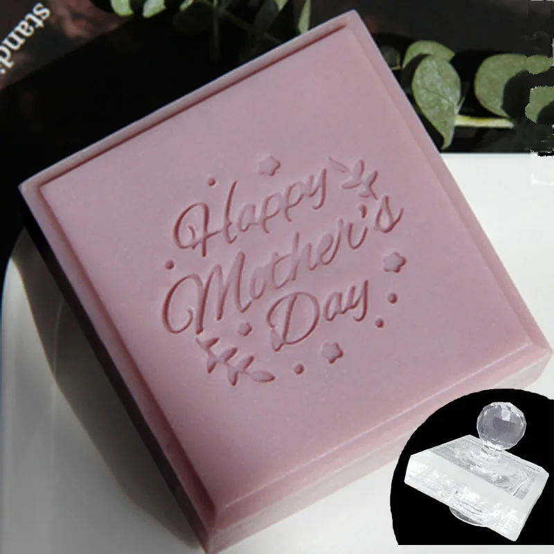 Christmas Handmade Soap Stamp, Home Cleaning Seal, Natural Acrylic, Transparent Imprint, Gift, DIY Making Chapters