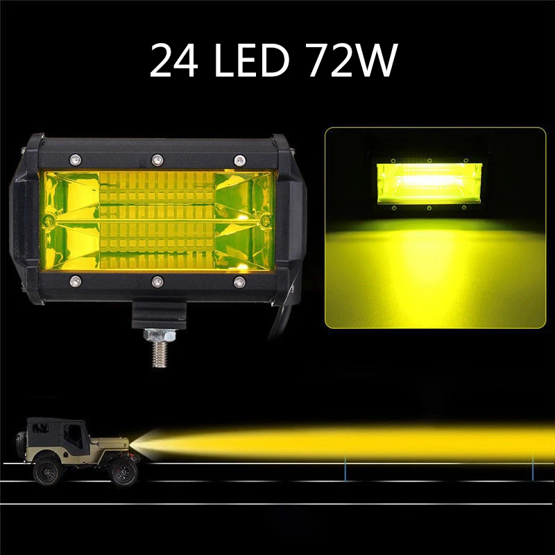 2 шт. водонепроницаемый 5 дюймов 72 Вт Светодиодный светильник для вождения противотуманных фар внедорожника