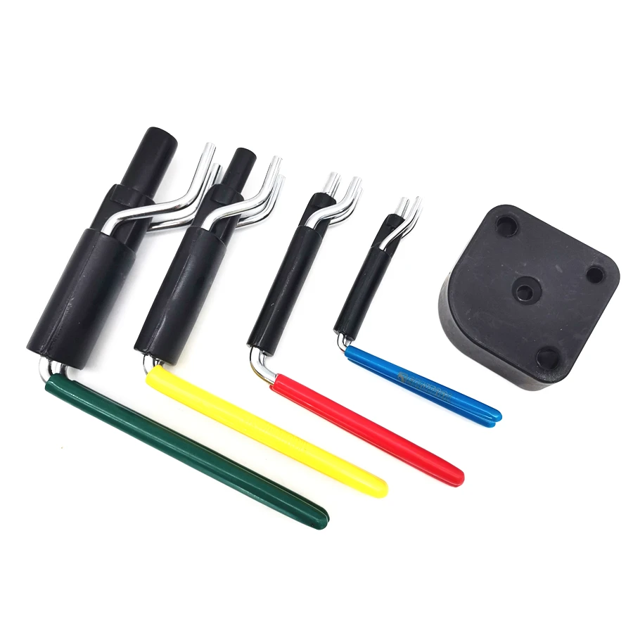 5Pcs Set Cilindro Idraulico Guarnizione Stelo Pistone U-Cup Kit Di Strumenti Di Installazione Strumento Auto