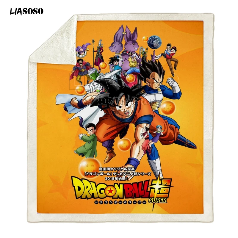 Dragon ball Гоку диван в стиле аниме путешествия молодежное постельное белье Узорчатое набивное одеяло покрывало для мальчика девочки путешествия одеяло квилт для софы - Цвет: 5