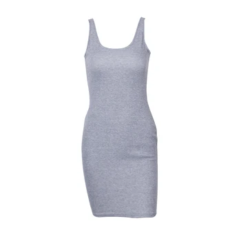 

Fashion Sexy Women Gray Sleeveless Fashion Bodycon Short/Mini Dress Party Cocktail