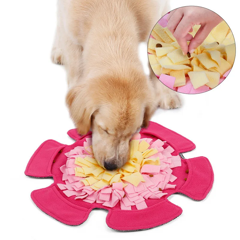 Pet Dog Snuffle Mat Pet Sniffing Training Blanket Detachable Fleece Pads Dog Mat Relieve Stress