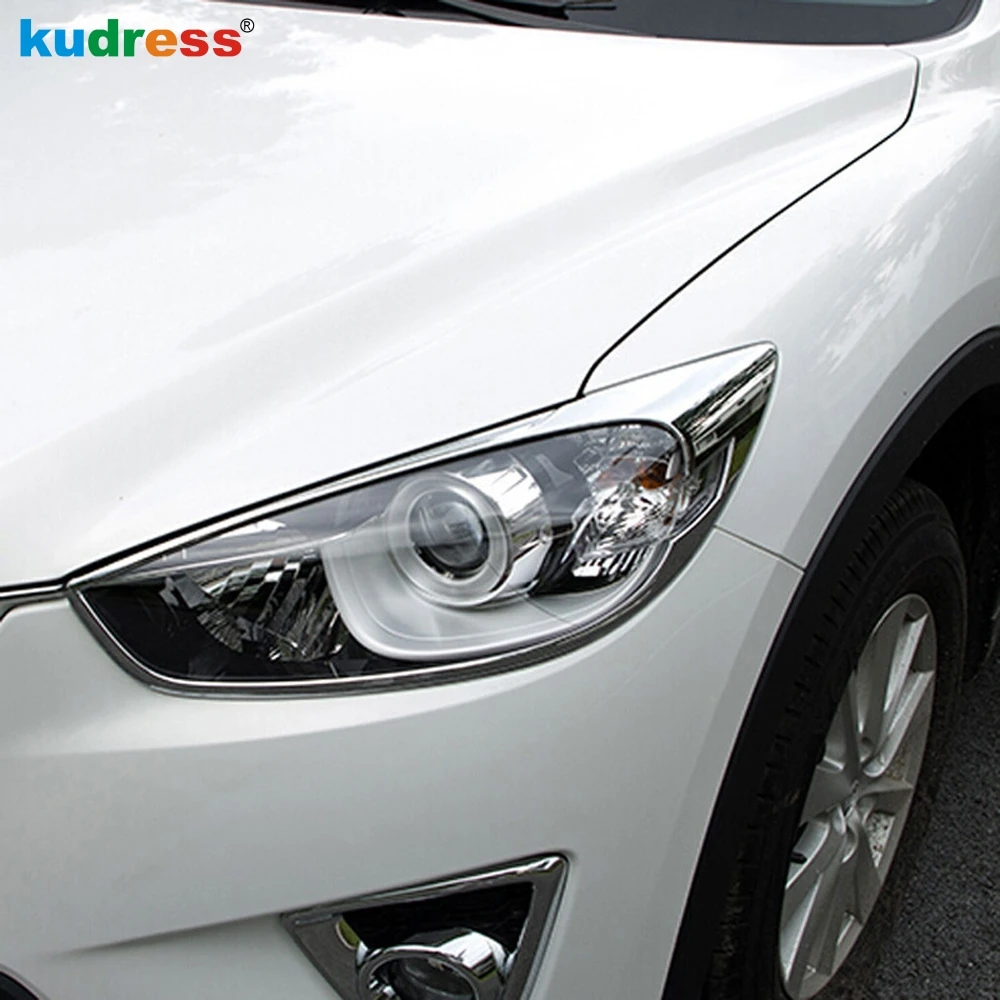 Хромированная накладка на переднюю фару для Mazda CX 5 CX5 2012 2013 2014 2015 ABS рамка лампы