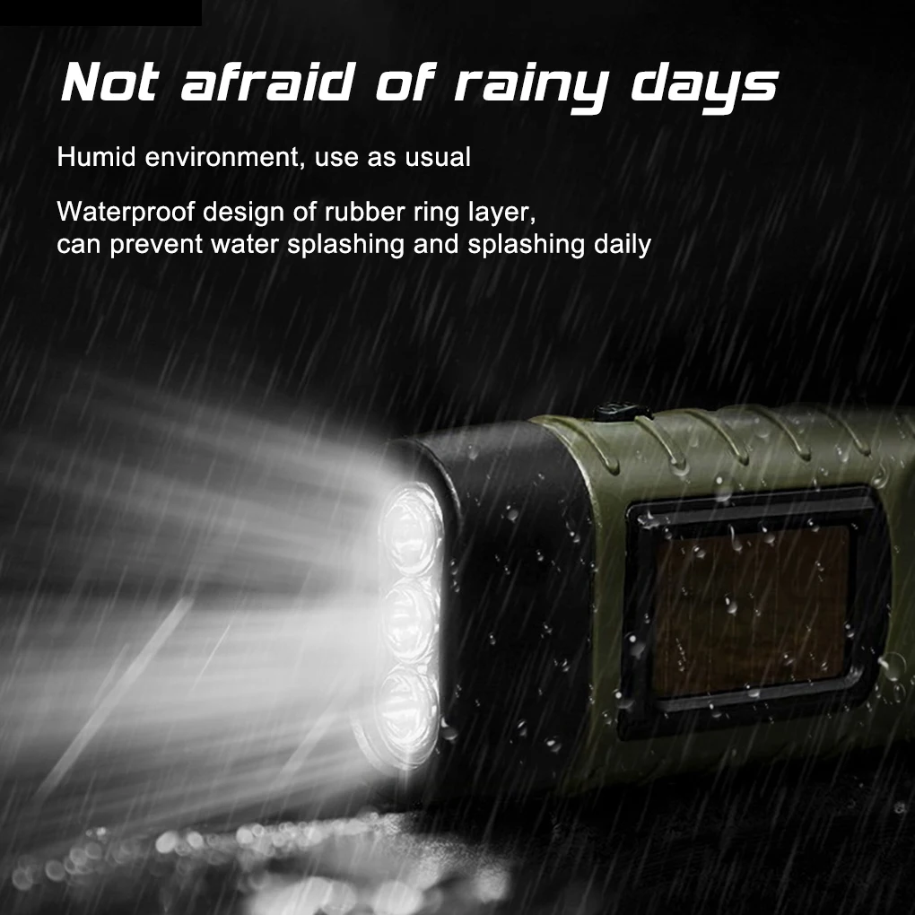 Portable Solar Powered Flashlight Outdoor Hiking Camping Light Hand Cranked Trekking Emergency Light LED Torch Rechargeable Lamp handheld flashlight nylon gloves bike flashlight camping light solar powered lamp mini led night light luggage lock inspection lamp camping string lights