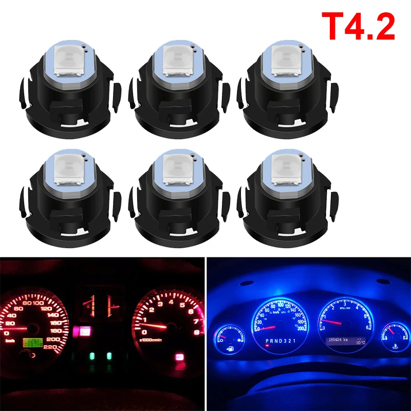 6X T4.2 светодиодный для Mercedes W203 W211 W204 W210 Benz BMW F10 E34 E30 F20 X5 E70 приборной панели