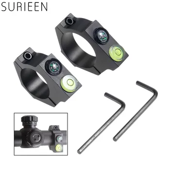 

Rifles Scopes Spirit Bubble Level Ring 25.4mm/30mm Rifle Gun Scope Mounts Level Ring With Compass And Wrench Hunting Accessories