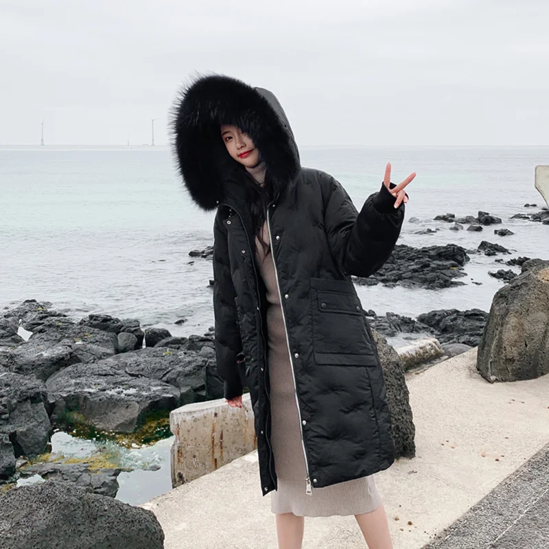 

JOJX Winter Coat Women 2019 Fur Hooded Thick Parka Female Winter Long Coat Women slim Wadded Jacket Coat