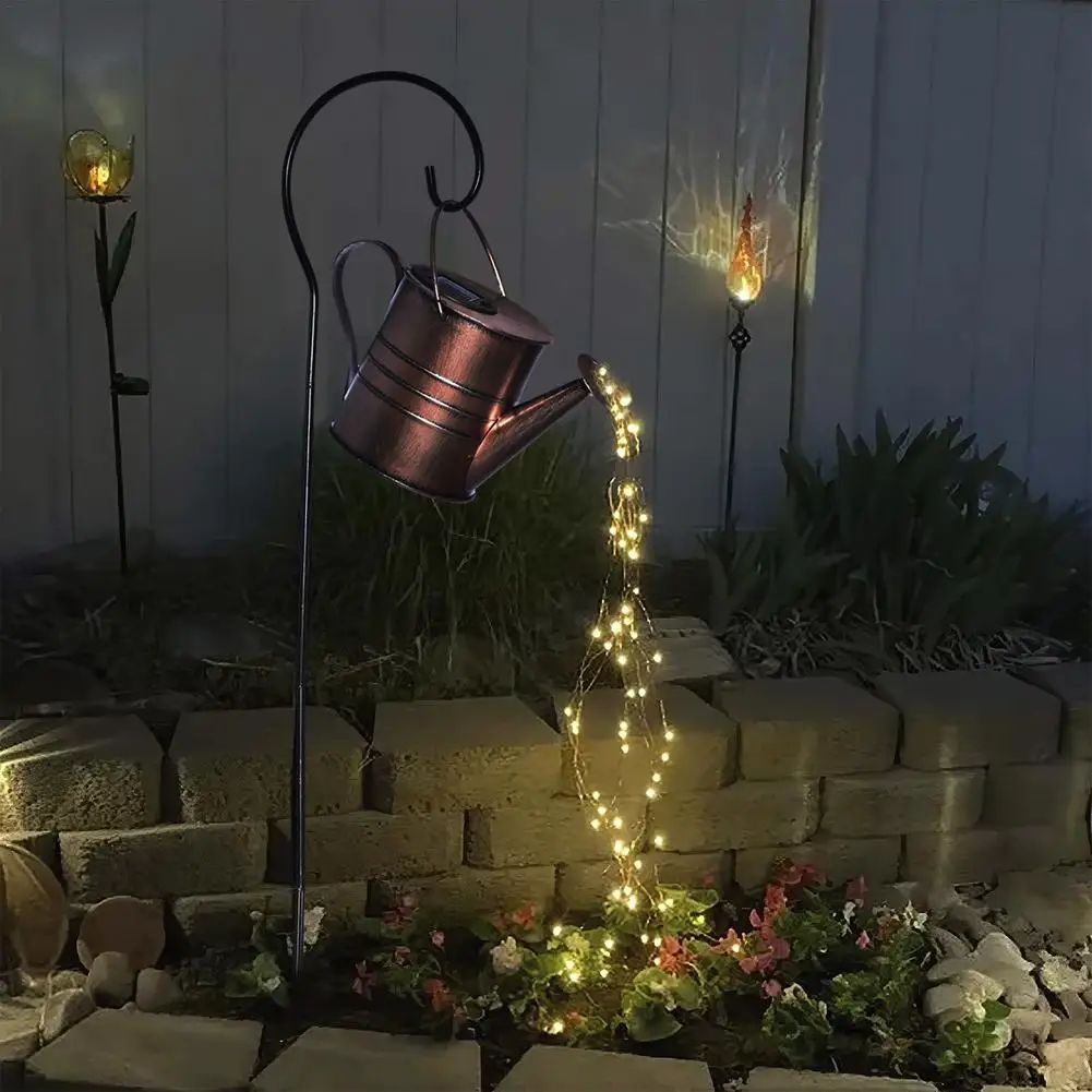 Solar Garden LED Lamp Star Type Shower Art Lighting Standing Watering