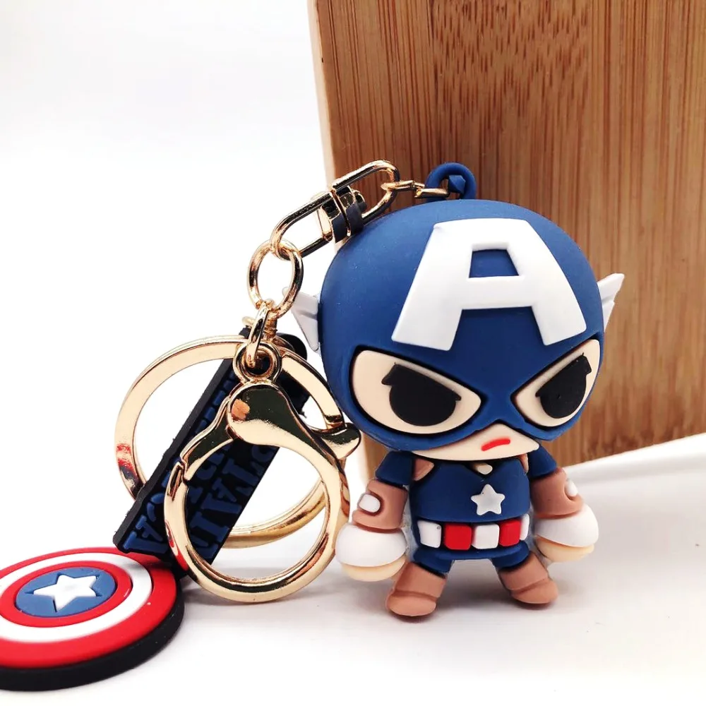 Cradle2Cricket One Point Collections Metal Alloy Marvel Merchandise Avengers Series Thor Captain America Gold and Grey Irom Man - Pack of 4 Hulk Keyring 