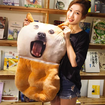 

Husky Pillow Antiskid Chair Seat Cushion Pillows Cartoon Black Children Buttocks Chair Cushion Chair Back Seat Cushions 43x80cm