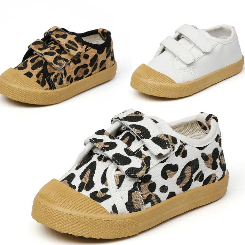 

Children's Casual Shoes for Boys Girls Canvas Sneakers Kids Sports Running Shoes with Leopard Prints Fashion Breathable Hot Sale
