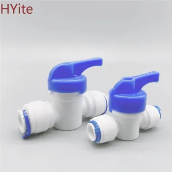 

RO Straight 1/4" 3/8" Inch OD Hose Quick Connection Control Fittings Plastic Water Ball Valve Reveser Osmosis Aquarium Fittings