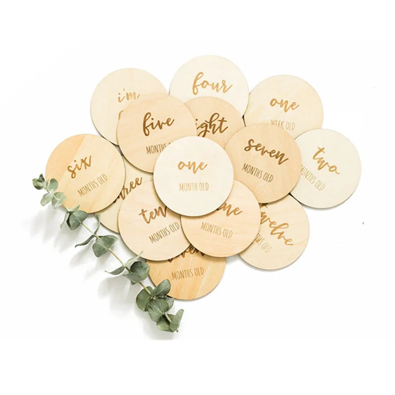 Деревянная лазерная карта вехи ребенка персонализированное гравированное