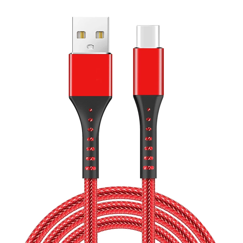 Красный Кабель Micro usb type-C для зарядки и передачи данных для iPhone 11 Pro XS Max 6 S 7 8 Plus samsung S9 S10 Xiaomi Redmi Note USBC Быстрая зарядка - Цвет: Красный