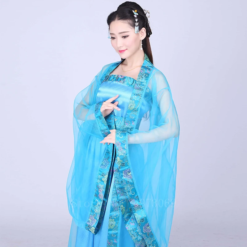12 цветов, женское ретро платье Hanfu, традиционное китайское древнее классическое платье для танцев, элегантный Сказочный праздничный костюм для фотосъемки - Цвет: Color4