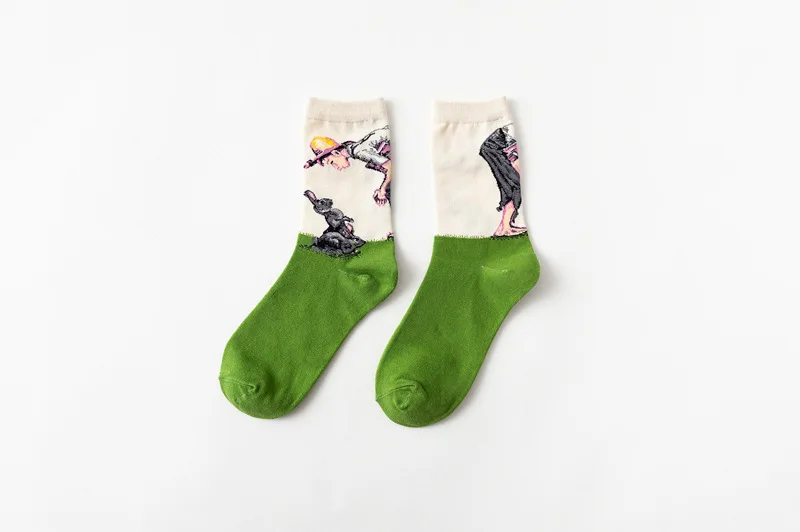 Новые популярные женские Чулочно-носочные изделия розового цвета с радугой, носки с принтом для девочек, забавные короткие носочки Meias Calcetines, носки в подарок на Рождество - Цвет: 15
