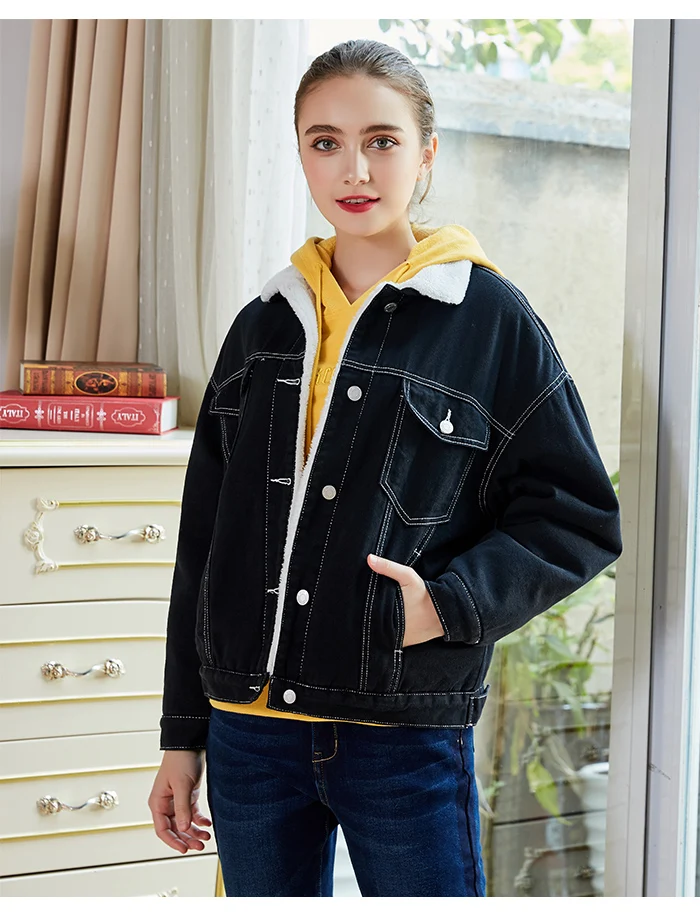 LEIJIJEANS, новинка, большие размеры, плюс бархат, джинсовая одежда, модные лацканы и бархат, толстая зимняя женская джинсовая куртка, три цвета, 9221r