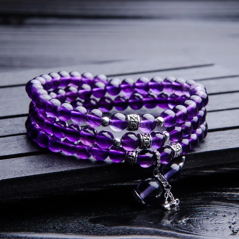 Natural Purple Amethyst Bracelet (6)