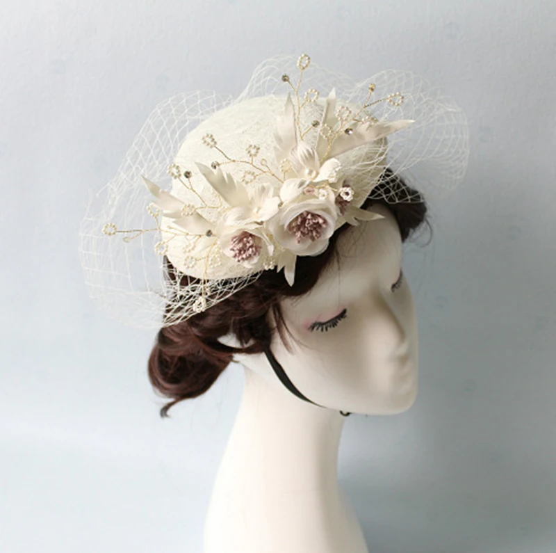 Elegant Bridal Hat And Fascinators Headpiece Corsage Women Wedding Party Hair Accessories