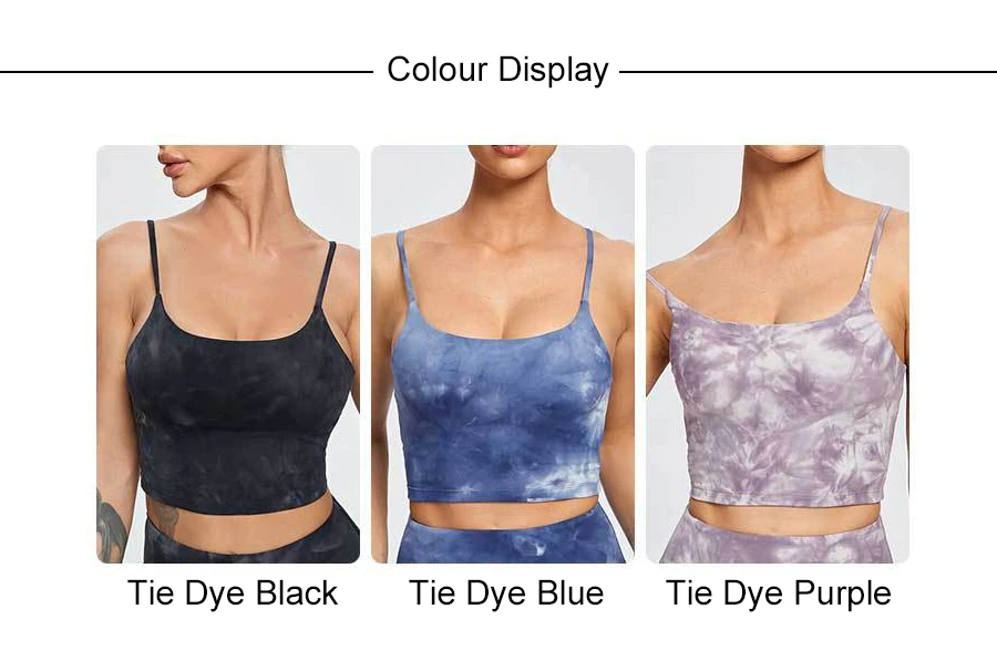 Fashion Tie Dye Print Women Tops Elastic Sexy Bra With Pad Slim Seamless Top Sleeveless Fitness Tee Lady Workout Gym Wear S-XXL nude camisole