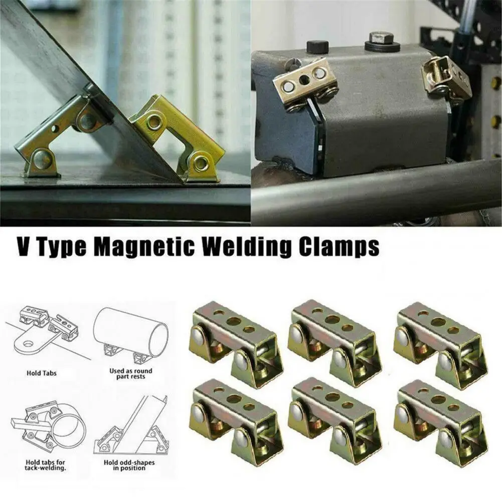 Welding Clamp V Type Magnetic Stainless Steel DIY Repair Tool for Cabinet HOT ！！