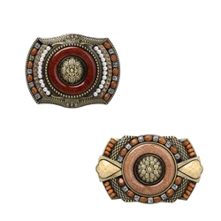 Fivela de cinto vintage masculina boho indiana ocidental