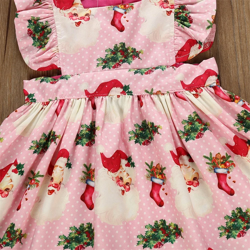 Little/Big Sister Toddler Kids Baby Girl Princess XMAS Ruffles Sleeveless Bodysuit Party Dress Clothes Dresses