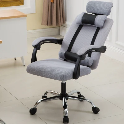Эргономичный коленчатый рабочий компьютерный стул поворотный игровой Исполнительный высокий дом офисные стулья сетка - Цвет: Grey no feet