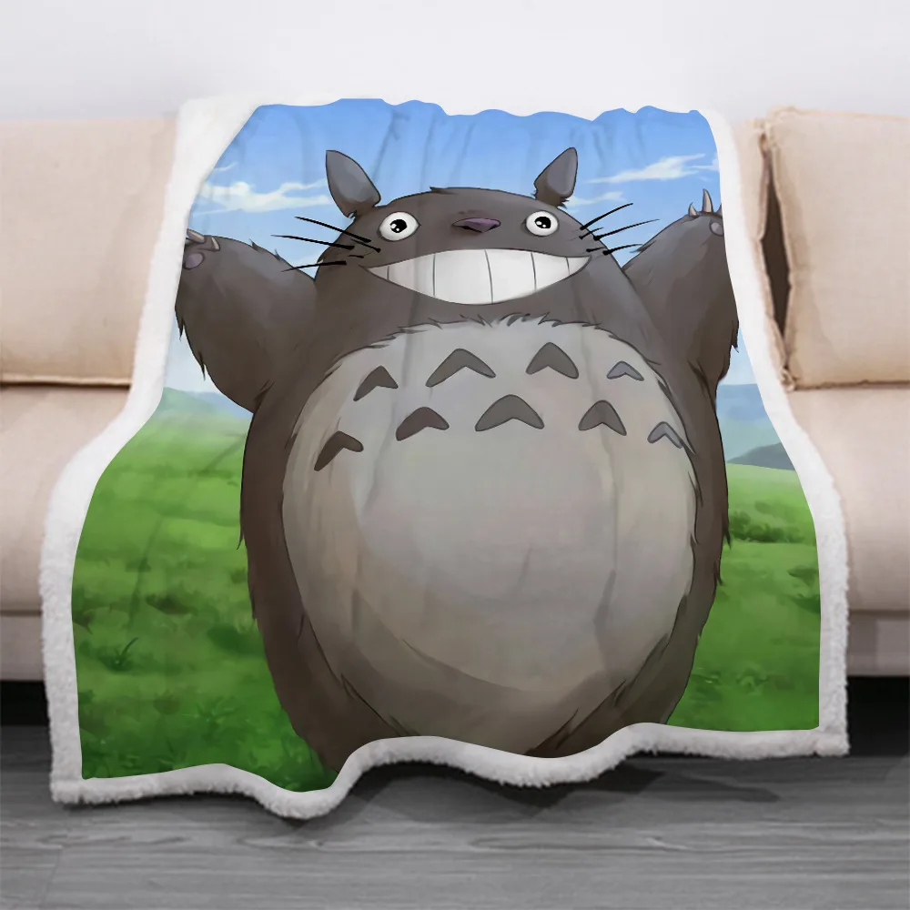animal Totoro Cartoon pattern funny Anime Blanket 3D full printed Wearable Adults/kids Fleece drop shippng style | Дом и сад