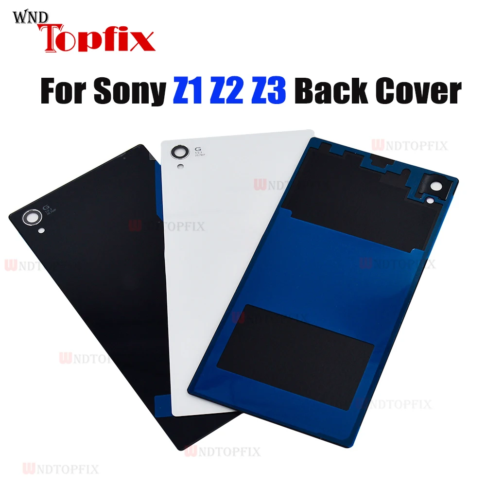 Задняя стеклянная крышка для Sony Z1 L39H C6902 Крышка батарейного отсека Z2 D654 Z3 L55T D6543