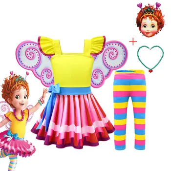 

Little Girls Fancy Dress Nancy Costume Petal Sleeve Casual Clothes Kids Summer Party Cosplay Princess Costume Child Nancy Dress