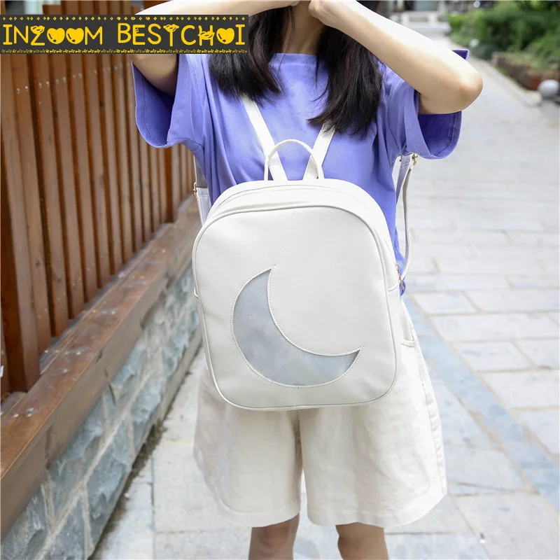 

2019 New Backpack PU Waterproof Cute Lady Sac A Dos Minimalist College Style Small Fresh Student Mochila Mujer Bolsa Feminina