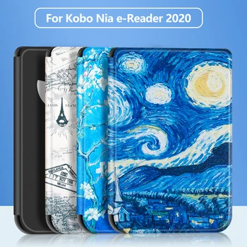 

For Kobo Nia 6.0" Inch 2020 E-reader PU Leather Cover Case Smart Stand Protective Case Auto Sleep