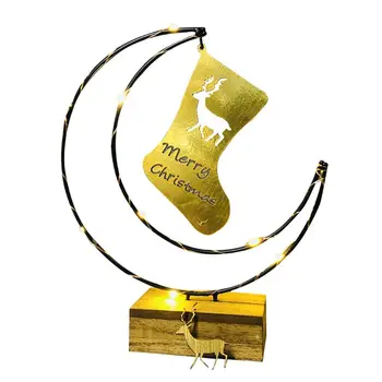 

Christmas Holiday Lights Moon Pendant Lights socks Lights Led Lights for decor 24BA