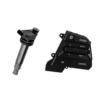 

1 Pcs Steering Wheel Button for Hyundai Elantra Ad Solaris Phone Cruise Control Volume & 1 Pcs Car Ignition Coil